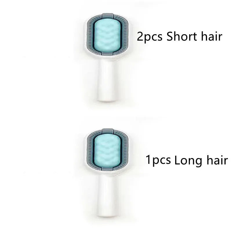 Green plastic pet hair removal comb with disposable wipes for cats and dogs