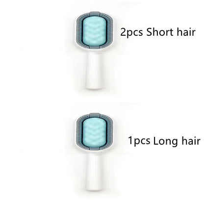 Green plastic pet hair removal comb with disposable wipes for cats and dogs