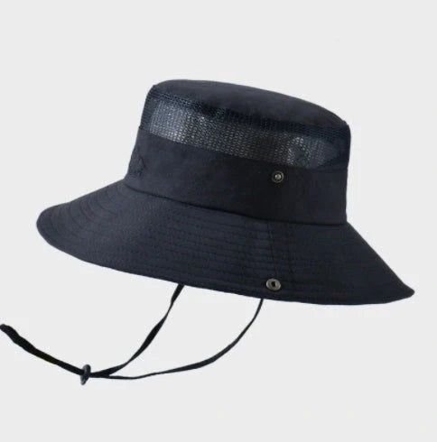 Breathable mesh bucket hat for sun protection in various colors