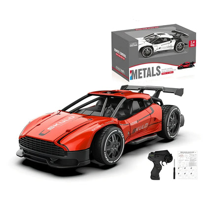 2.4G 4-channel RC drifting car with handle remote control on racing track