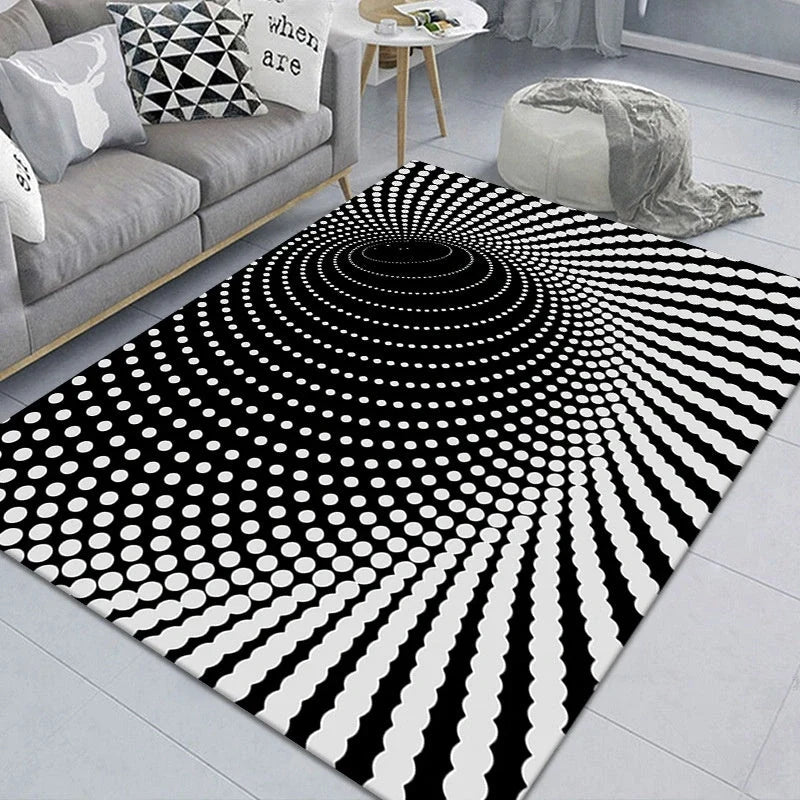 3D Geometric Stereoscopic Illusion Floor Mat for Pets in vibrant colors