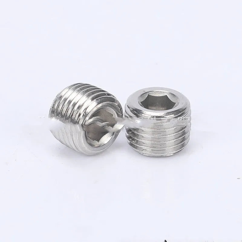 Stainless steel hexagonal pipe plug for 3/8 inch bulkhead fittings