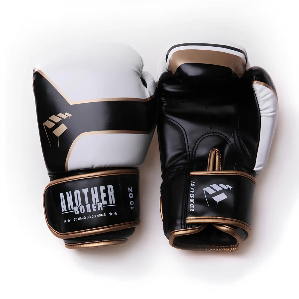 Pair of 10oz Sanda children boxing gloves in blue red type A, PU material with vertical style padding