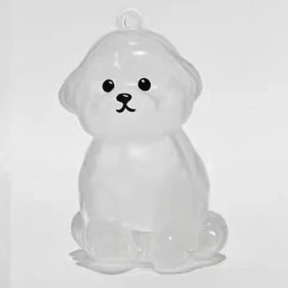 Transparent 10cm acrylic box with hanging cord for puppy fur keepsake storage