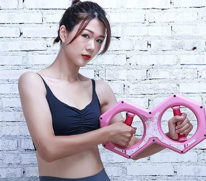 Office Fitness Multifunctional 8-character Wrist Power Machine in black and pink for grip strength training