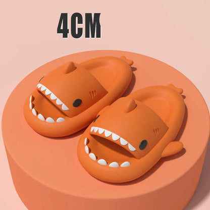 Cozy cartoon shark-themed slippers with anti-slip sole for indoor and outdoor wear
