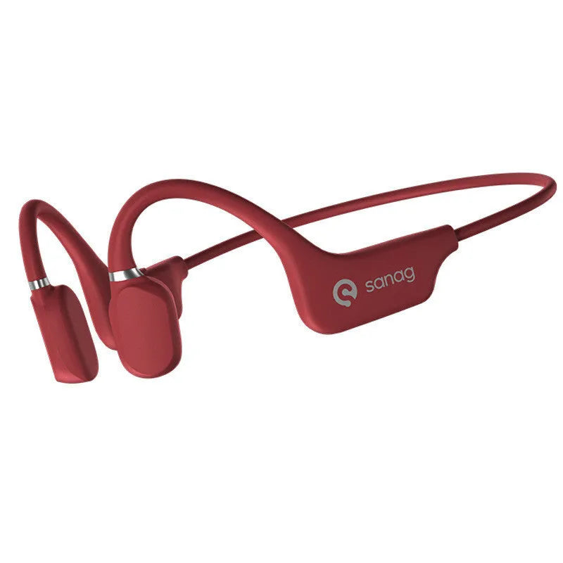 Bone conduction Bluetooth headset in hanging neck design for sports running, available in multiple colours