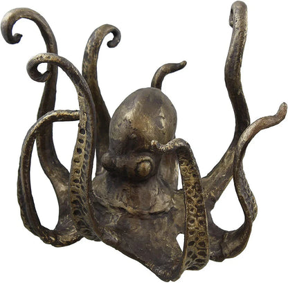 A large, decorative resin octopus statue with a lifelike design, perfect for adding a touch of coastal charm to your home or office decor.