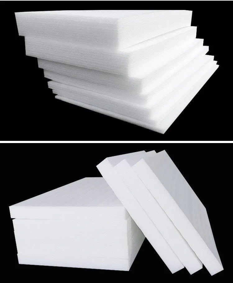White EPE pearl cotton foam board measuring 200 by 100 cm with 10 mm thickness