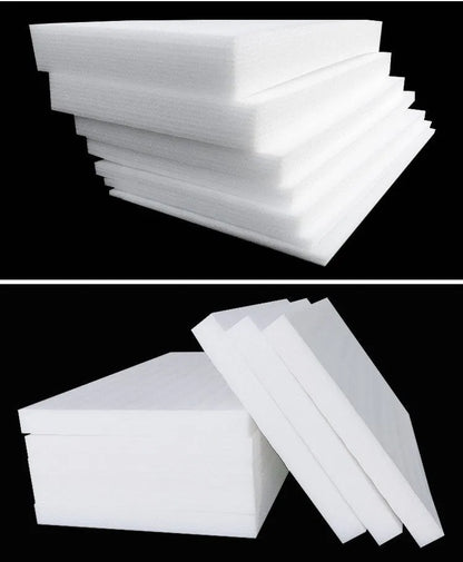White EPE pearl cotton foam board measuring 200 by 100 cm with 10 mm thickness