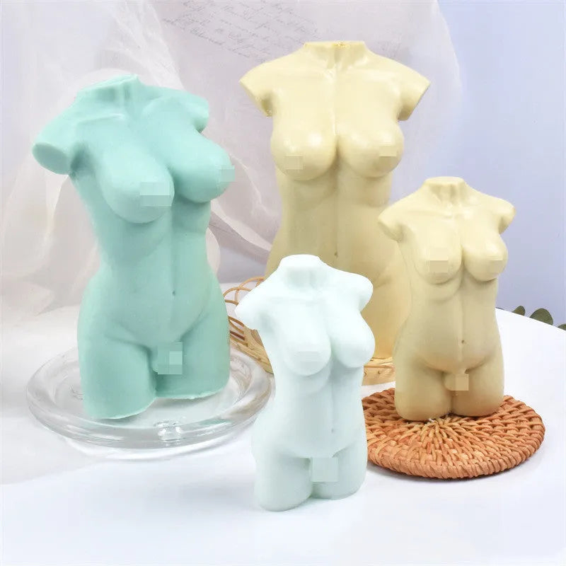 Geometric silicone mould for candle making and plaster casting showing 10cm and 14cm height options
