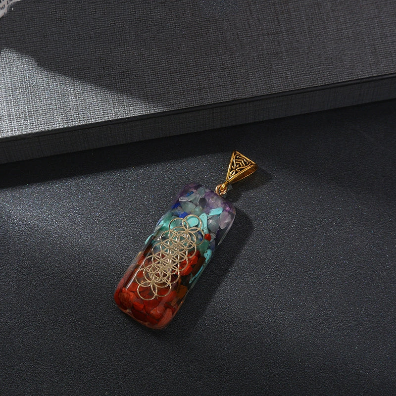 Captivating Healing Crystal Pendant with Natural Stones for Yoga, Meditation, and Spiritual Wellness