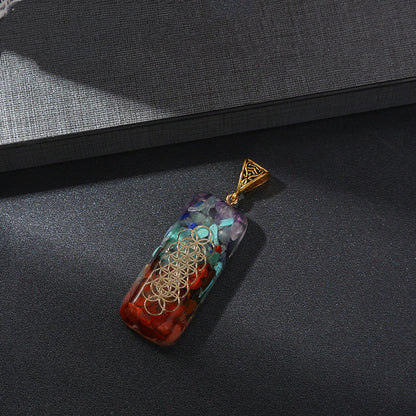 Captivating Healing Crystal Pendant with Natural Stones for Yoga, Meditation, and Spiritual Wellness