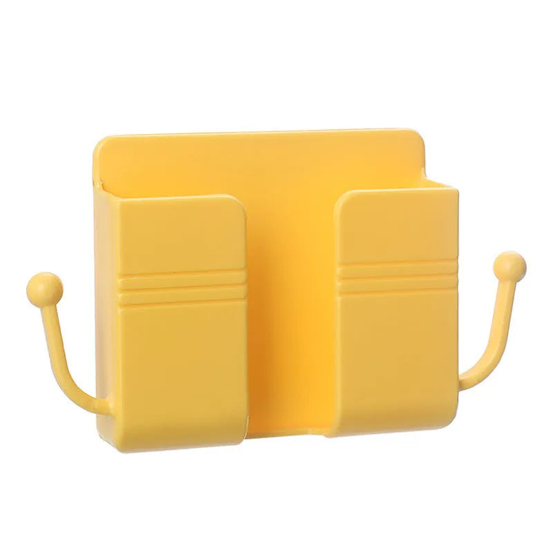 Wall-mounted ABS remote control storage box in assorted colours, 9.5cm x 3cm x 10cm, no cover, for remote, phone and stationery