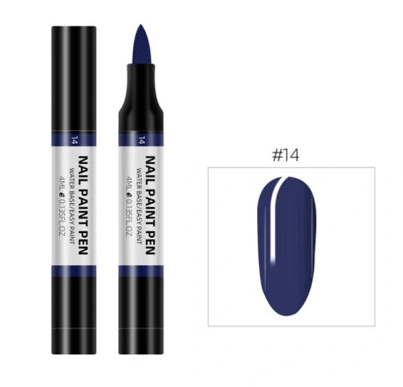 24 color water-based nail polish painting pen for 3D nail art designs