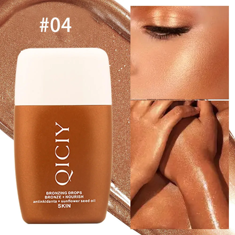 Face and body highlight contour liquid in 30ml bottle with four shade options
