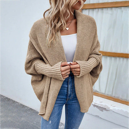 A stylish, knitted cardigan jacket for women in a variety of colors and sizes
