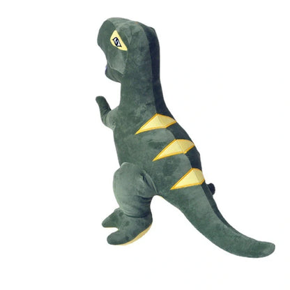 Cartoon Tyrannosaurus plush toy with reversible sequins in green