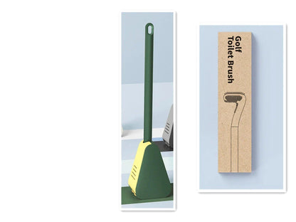 Wall-mounted toilet brush with flexible silicone bristles for easy, effective bathroom cleaning