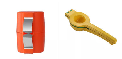 Stainless steel manual juicer for lemons and limes with seed-free design
