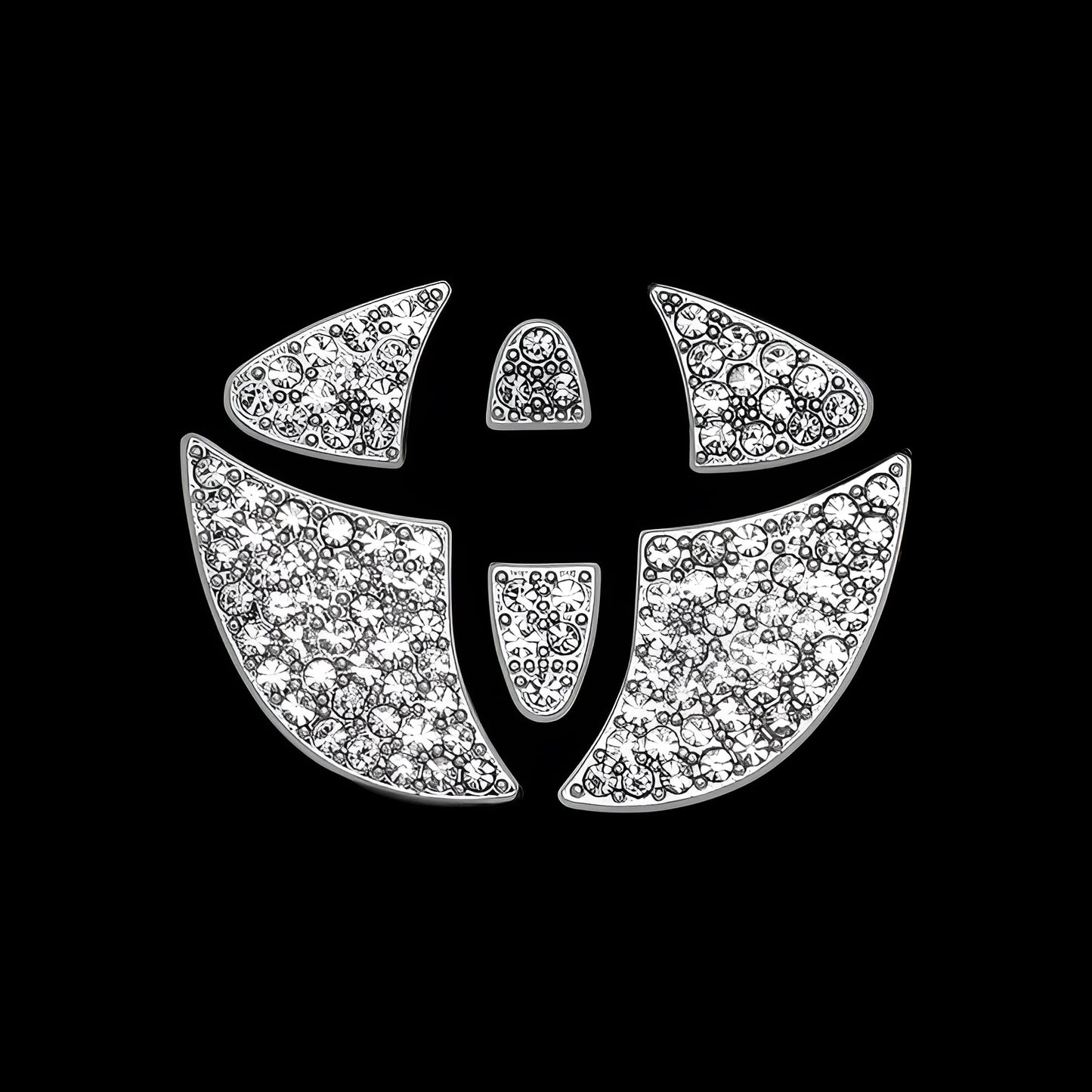 Zinc alloy diamond decorative sticker for Toyota steering wheel centre cap labelling