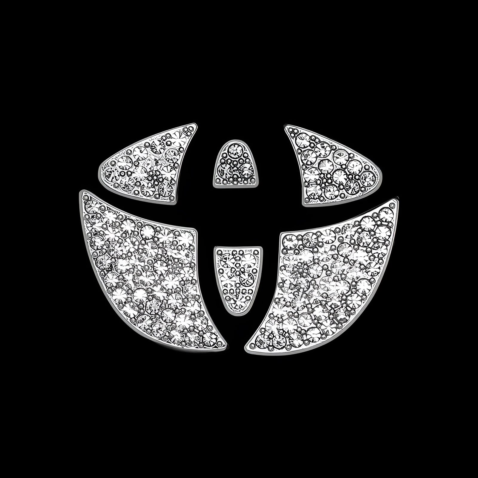 Zinc alloy diamond decorative sticker for Toyota steering wheel centre cap labelling
