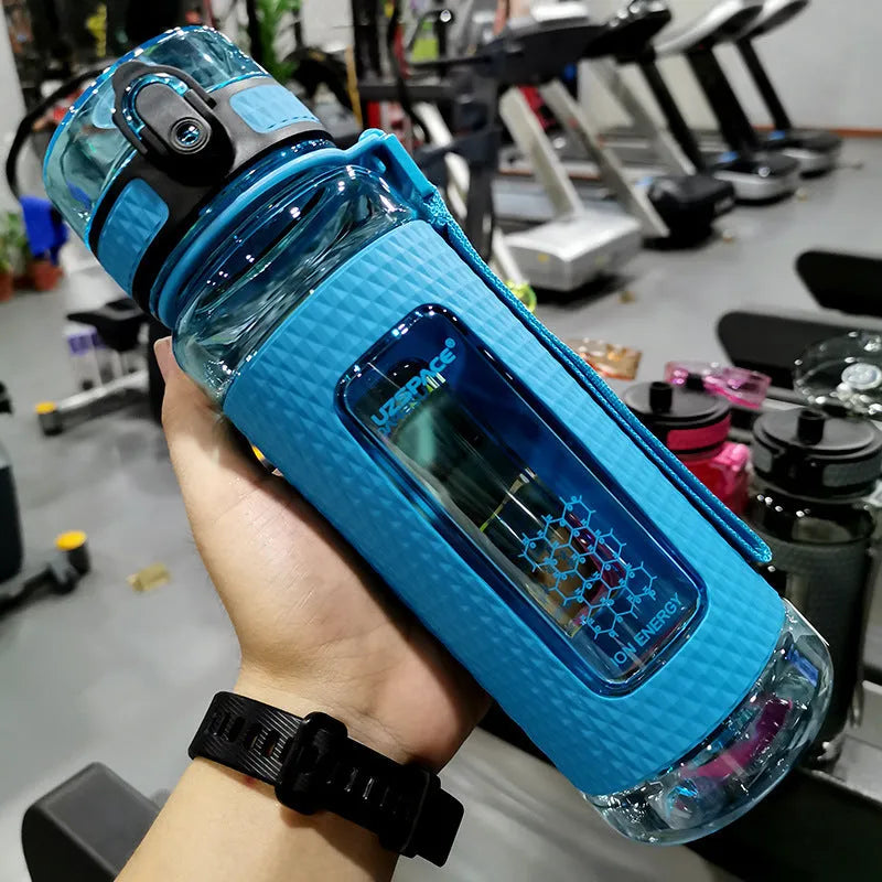 Sport water bottle in various colours with capacity markings showing different size options