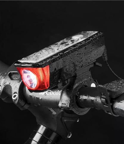 Solar Horn Light with dual charging and 120db speaker for outdoor safety