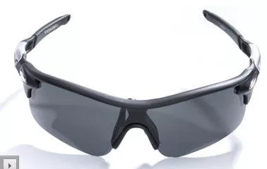 Kugai 0093 polarized cycling glasses in gray, red, and yellow for UV protection