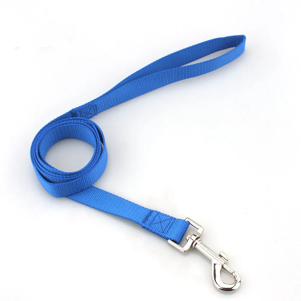 Polyester dog lead with hand-holding rope design in multiple colour options