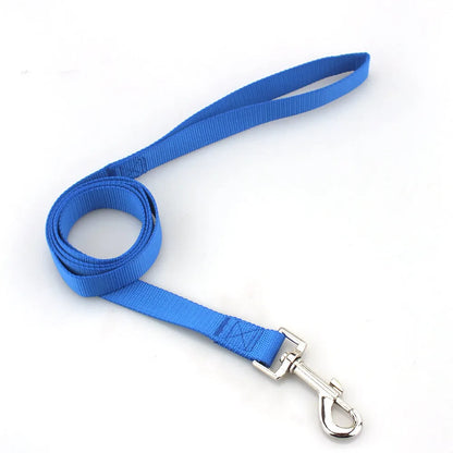 Polyester dog lead with hand-holding rope design in multiple colour options