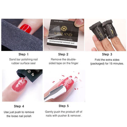 Quick-Release Nail Polish Remover Wraps for effortless and eco-friendly polish removal