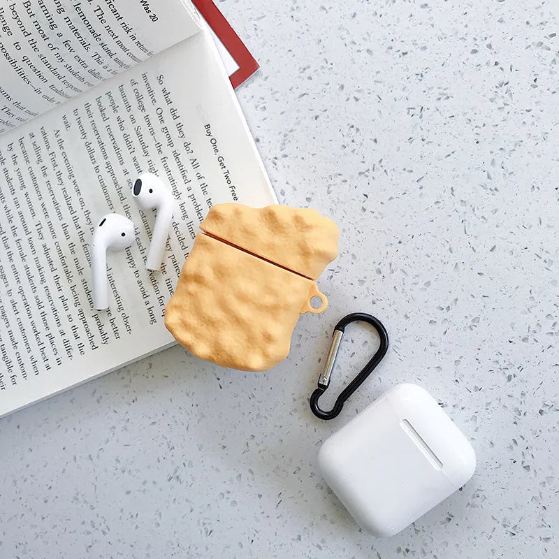 Green silicone protective case with a cartoon animal design for Apple AirPods 1st and 2nd generation charging case