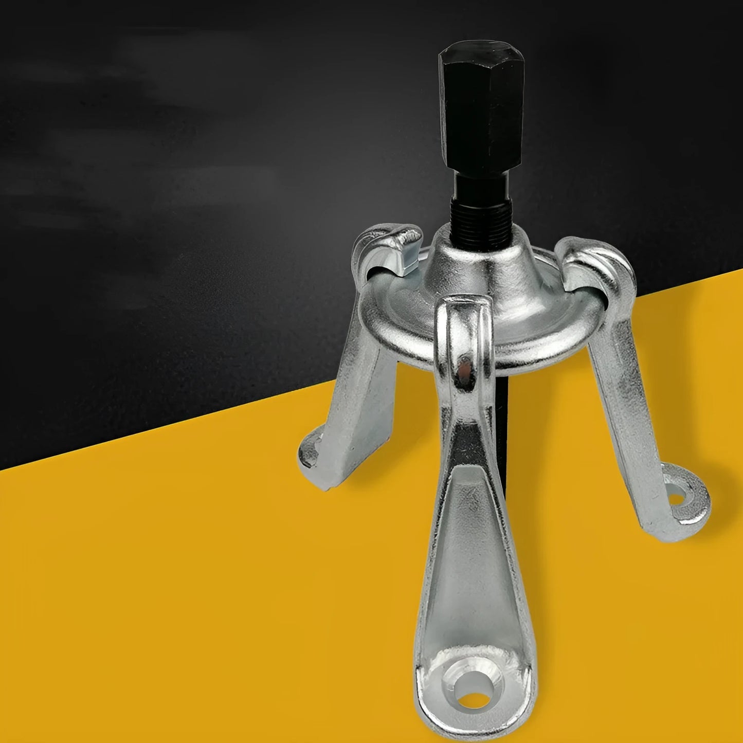 Chrome vanadium steel wheel hub drum brake removal tool with three style heads for different vehicles.
