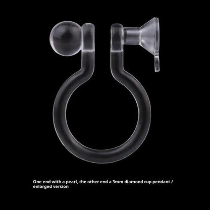 Transparent U-shaped plastic resin ear clip converter for stud earrings, unisex, single piece