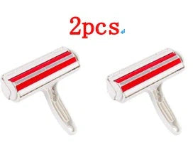 ABS pet hair remover tool in red and blue for efficient cleaning of furniture and carpets