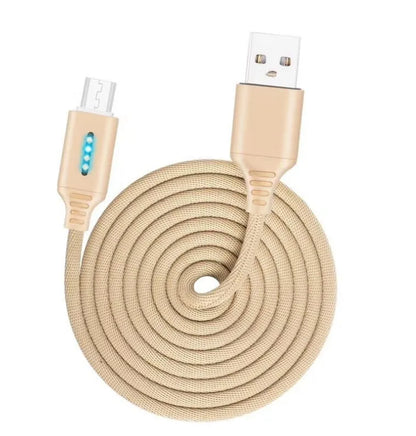 Black woven fabric braided USB fast charging cable with Type-C connector, 1 metre long.