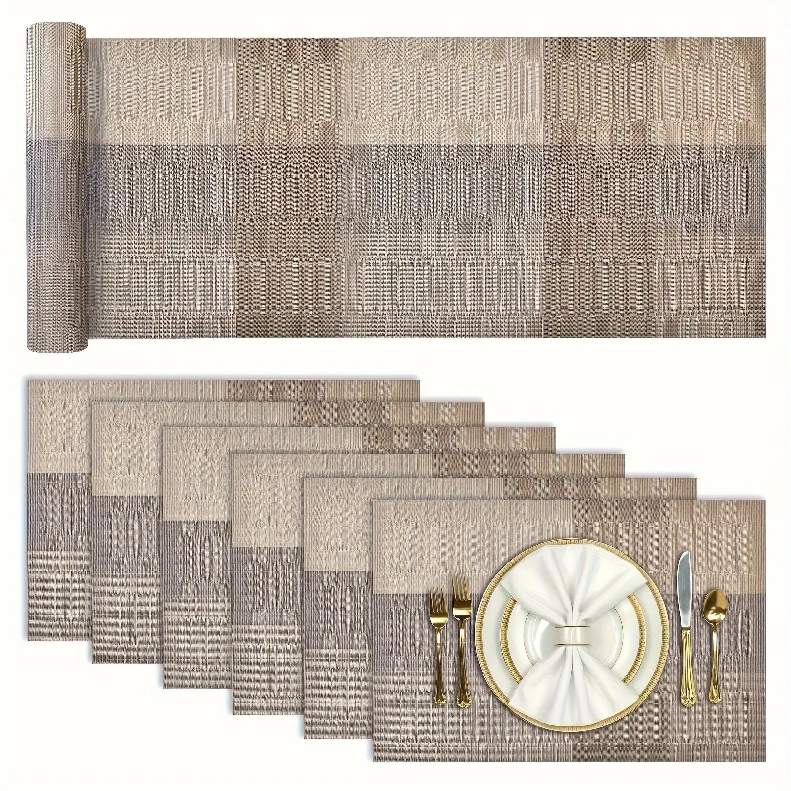 PVC kitchen sink mat with non-slip backing in gradient bamboo pattern, 30x180cm size