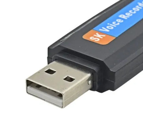 Black and white SK-001 fashion USB flash drive with creative design showing dimensions of 70mm length.