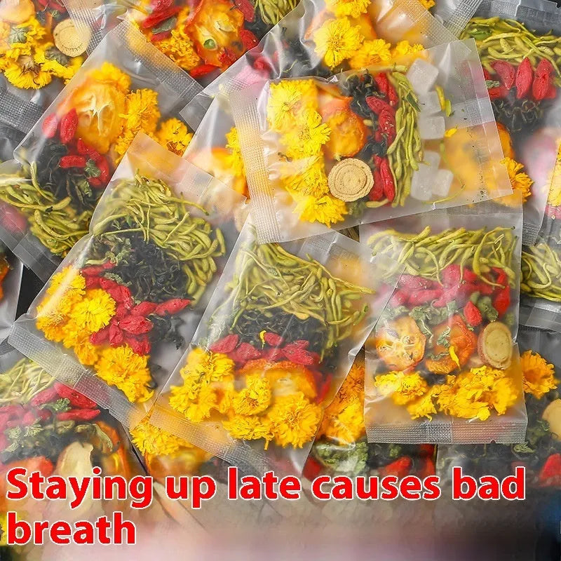 Honeysuckle Chrysanthemum Herbal Tea Loose Leaf Blends 150g Box Health Herbal Infusion Tea Bags For Men And Women Hot Or Cold Brew Herbal Beverage Traditional Herbal Blends With Gift Tea Cups Option