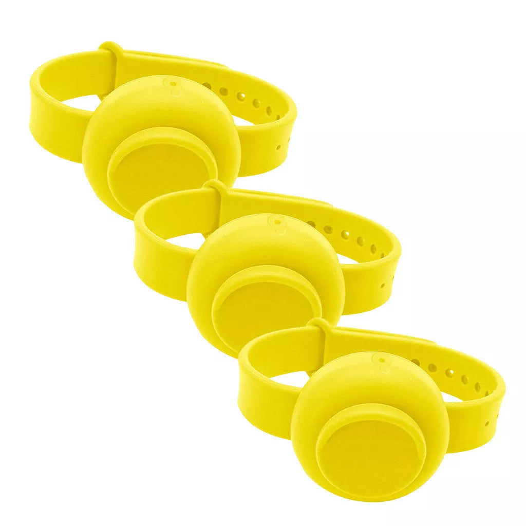 Portable Silicone Disinfectant Bracelet in various colors for easy hygiene access