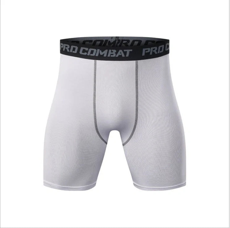 Men's black and white milk silk sports tights for spring and summer activities.