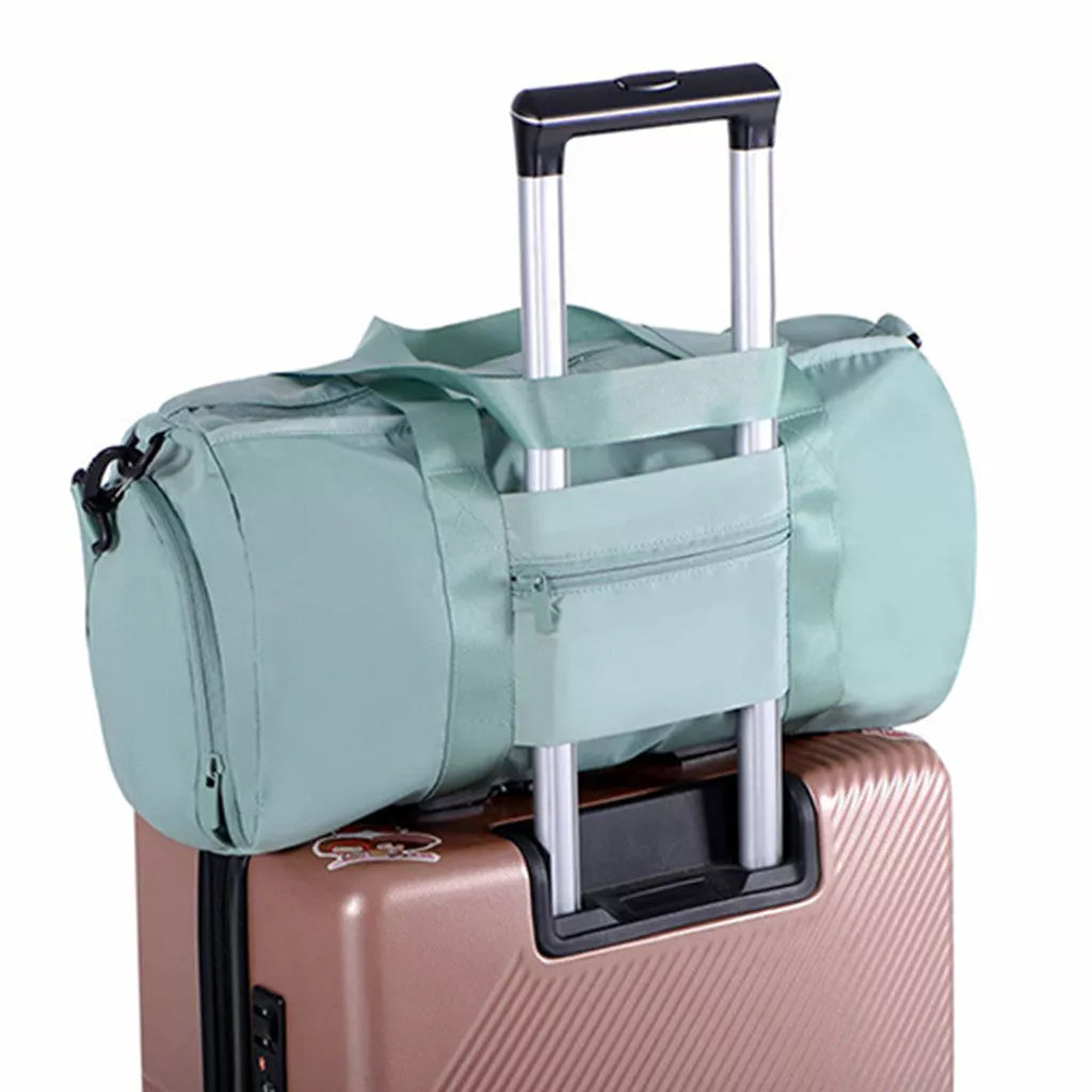 Dry wet separation sports fitness bag in navy blue, perfect for swimming and travel