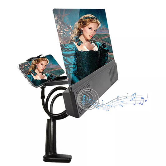 Mobile phone screen amplifier with audio support, enlarges display up to 3 times with HD clarity