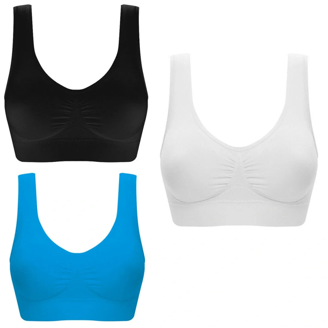 Women's seamless yoga tank top and sports bra in various colors for fitness and casual wear