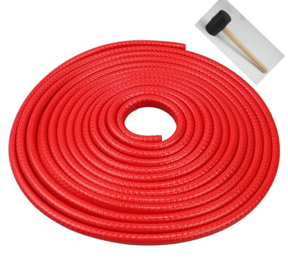 Universal car door anti-collision strip with built-in steel disc for scratch protection