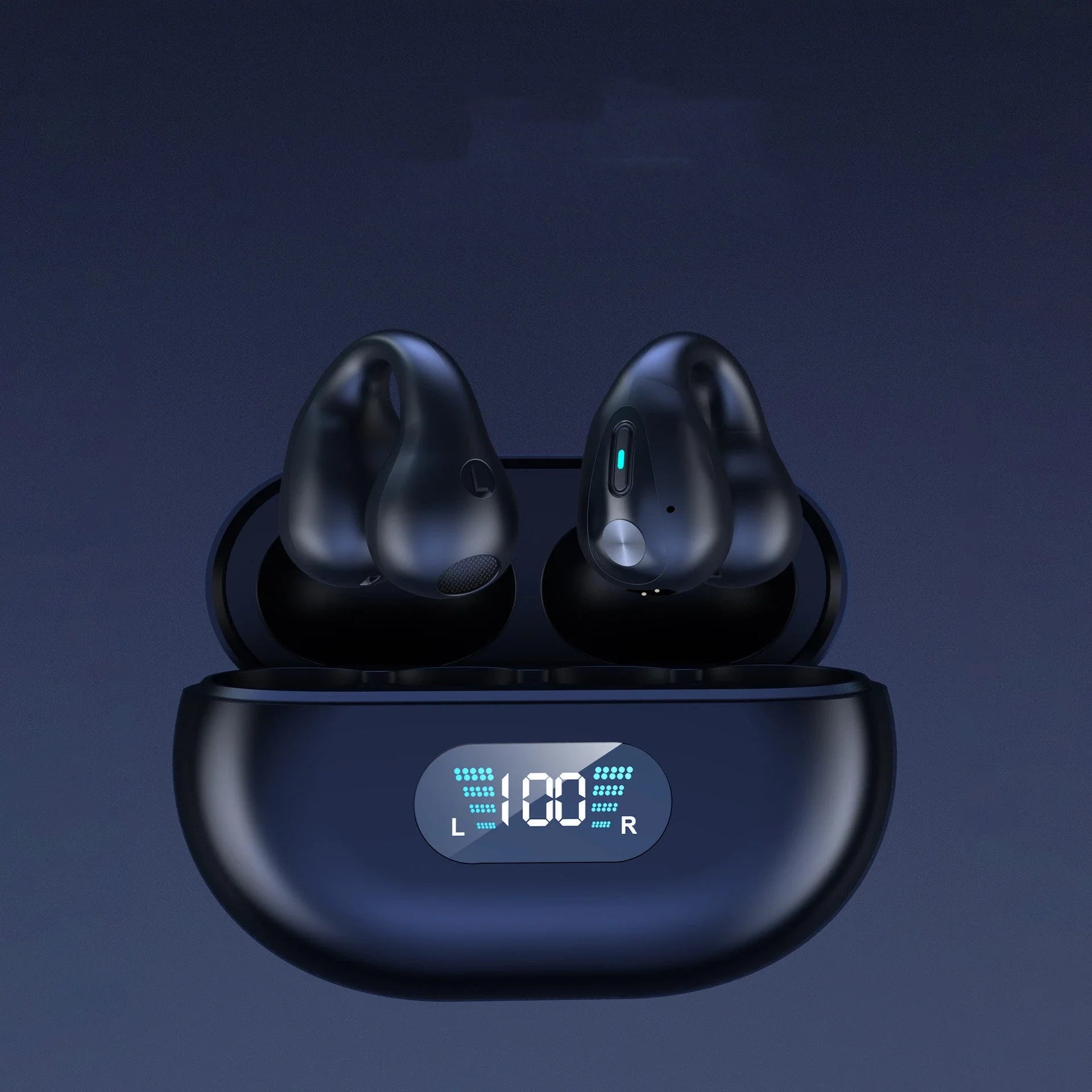 Wireless Bone Conduction Headphones with Bluetooth 5.3, Comfortable Ear Clips, and Deep Bass Audio Performance
