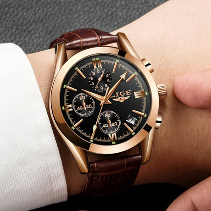 Sports quartz watch with 30M waterproof and mineral glass mirror