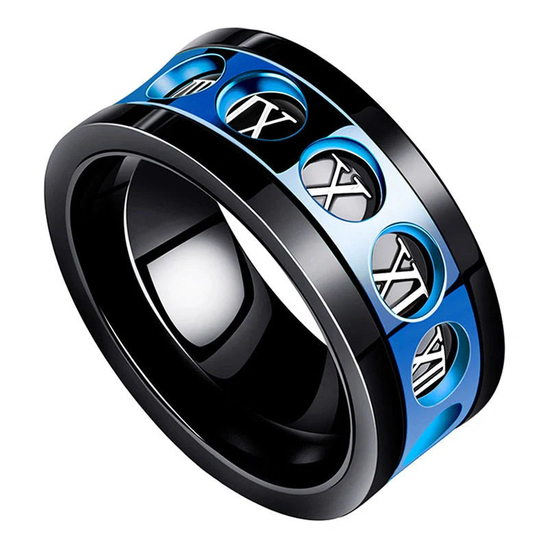 Stylish titanium steel hip hop ring in various colors and sizes