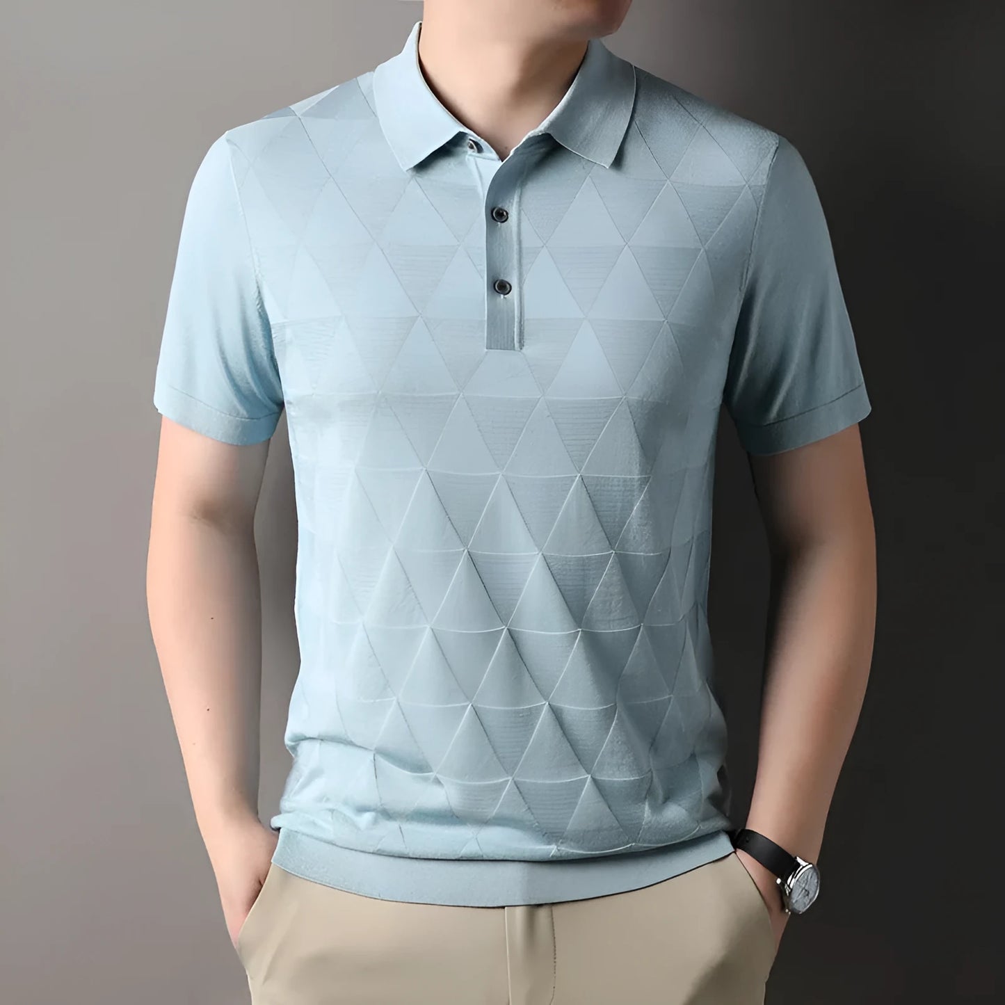 Men's thin ice silk short sleeve t-shirt in quick-drying knitted fabric showing colour options